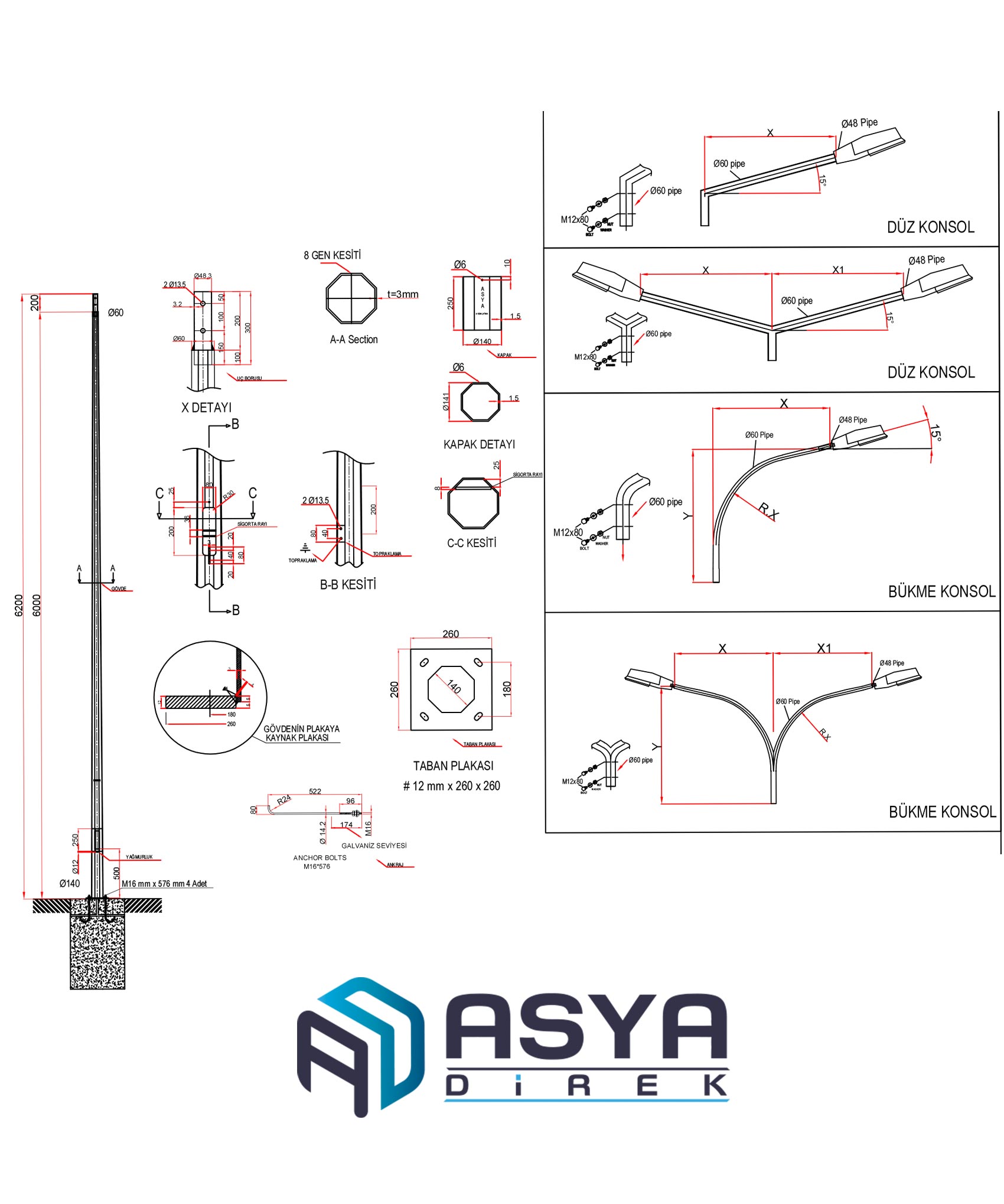 Sokak Aydınlatma Direği AD-60